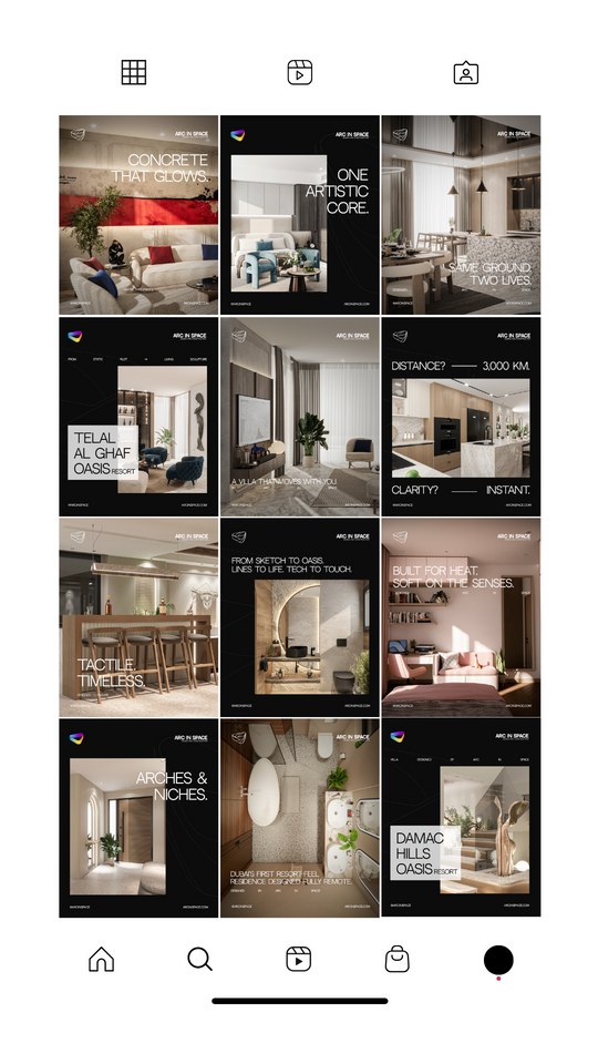 Interior design content grid