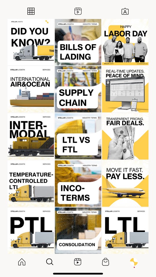 Retail launch content grid
