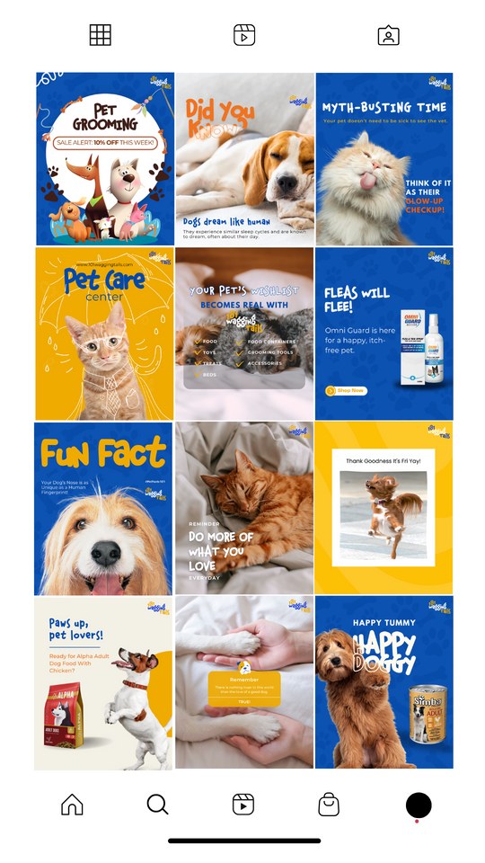 Product brand content grid